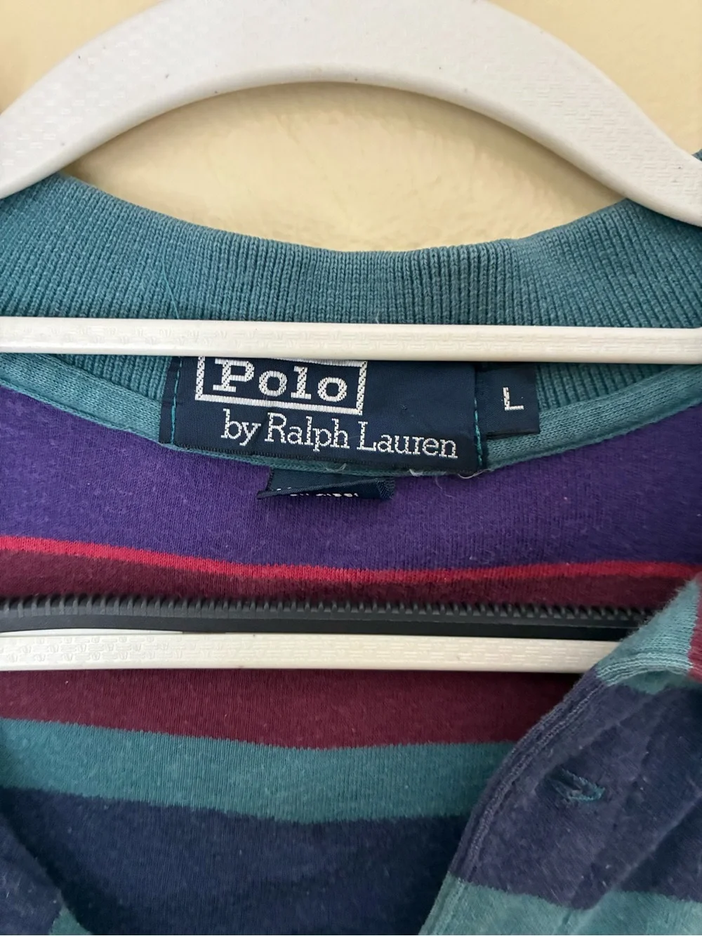 Ralph Lauren Teal Multi-Stripe Rugby Polo